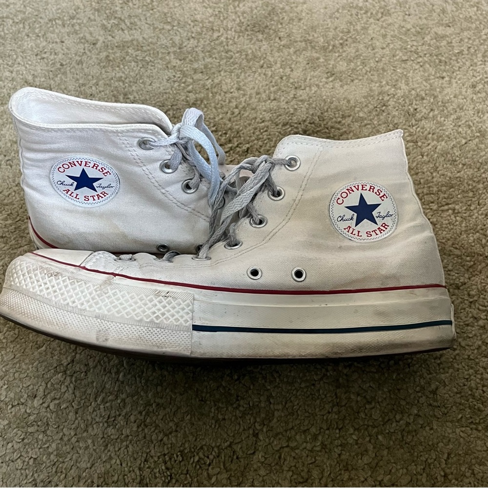 White platform converse